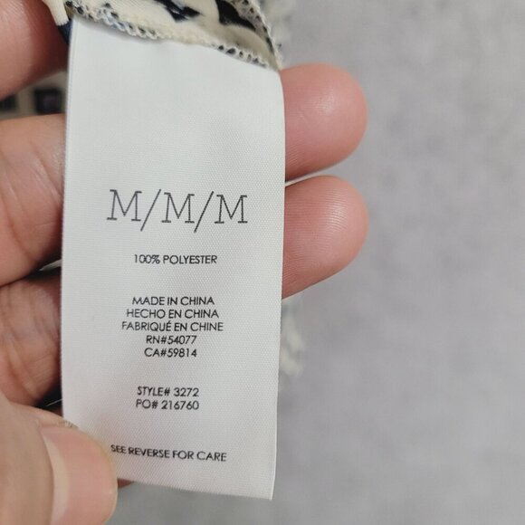 Cabi Sleeveless Geometric Pattern Top Womens Blouse M Chiffon - Picture 5 of 7